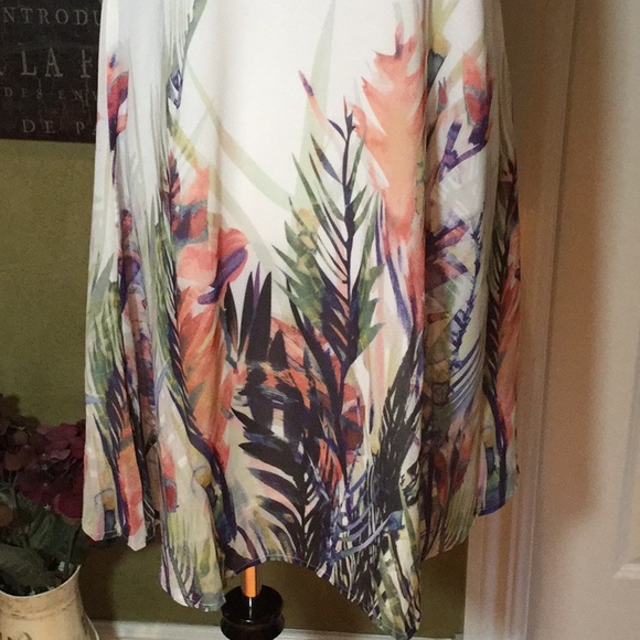 πHPπ LADIES FLORAL PRINT A-LINE SLEEVELESS DRESS - Picture 5 of 8